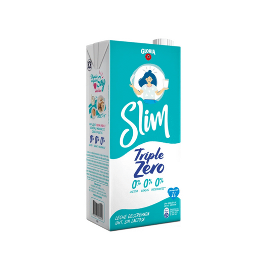 Leche Descremada GLORIA Slim UHT Triple Zero Caja
