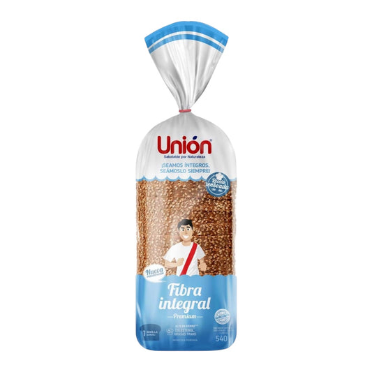Pan de Molde UNIÓN Fibra Integral Bolsa 540g