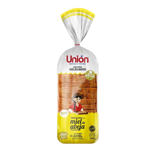 Pan de Molde UNIÓN Multisemillas y Miel de Abejas Bolsa 540g