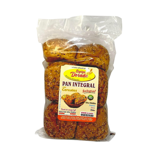 Pan Integral con Linaza y Ajonjoli con Stevia – 10 und