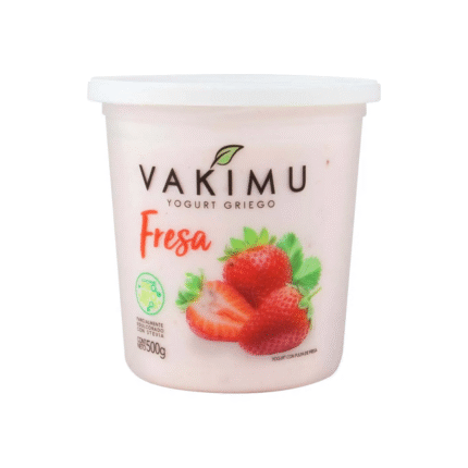 Yogurt Griego Fresa + 43gr Proteína - Stevia - VAKIMU - 500gr